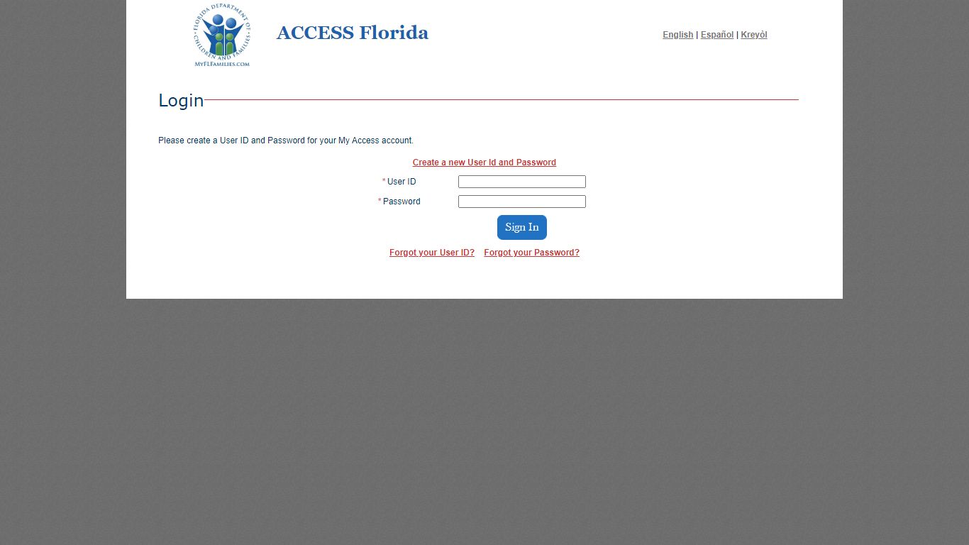 Login - accessmes.dcf.state.fl.us